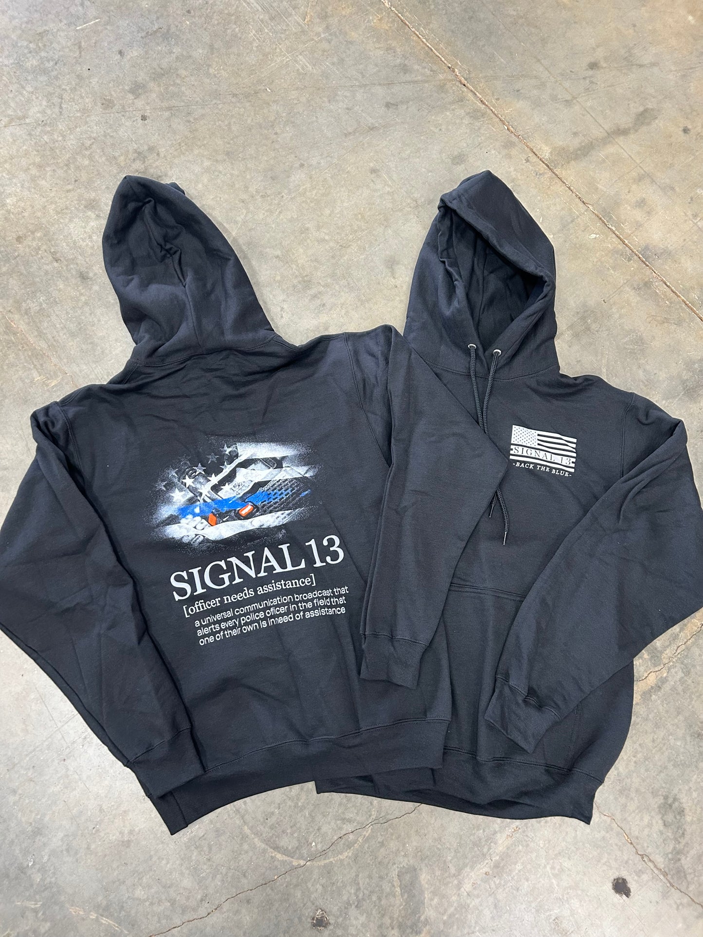Police Signal 13 Radio Hoodie