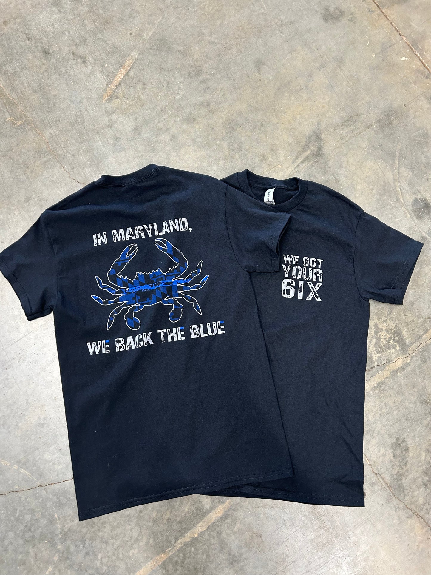 We Got Your 6IX MD Blue Crab Short Sleeve Tee