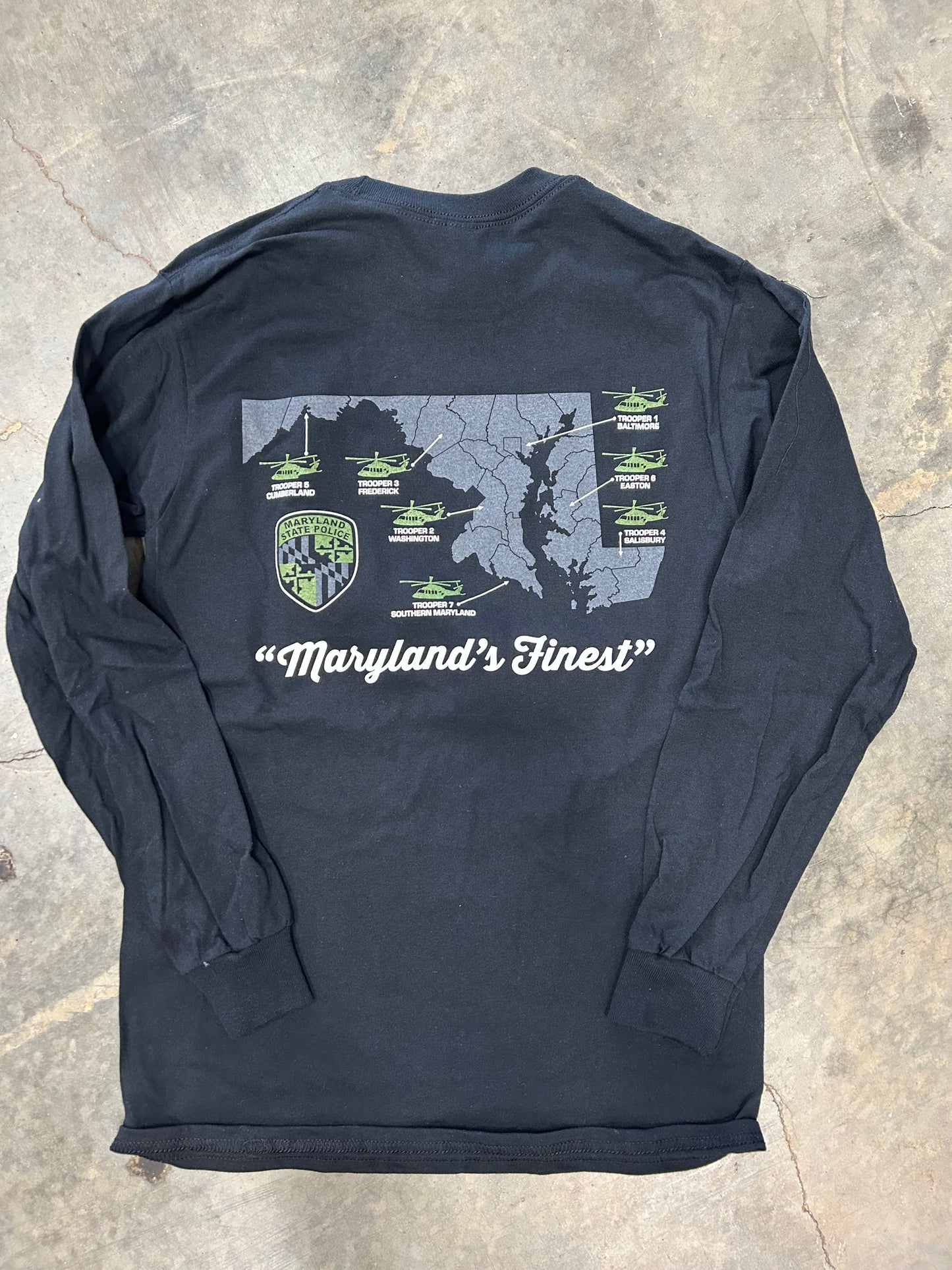 MSP Aviation Map Long Sleeve Tee