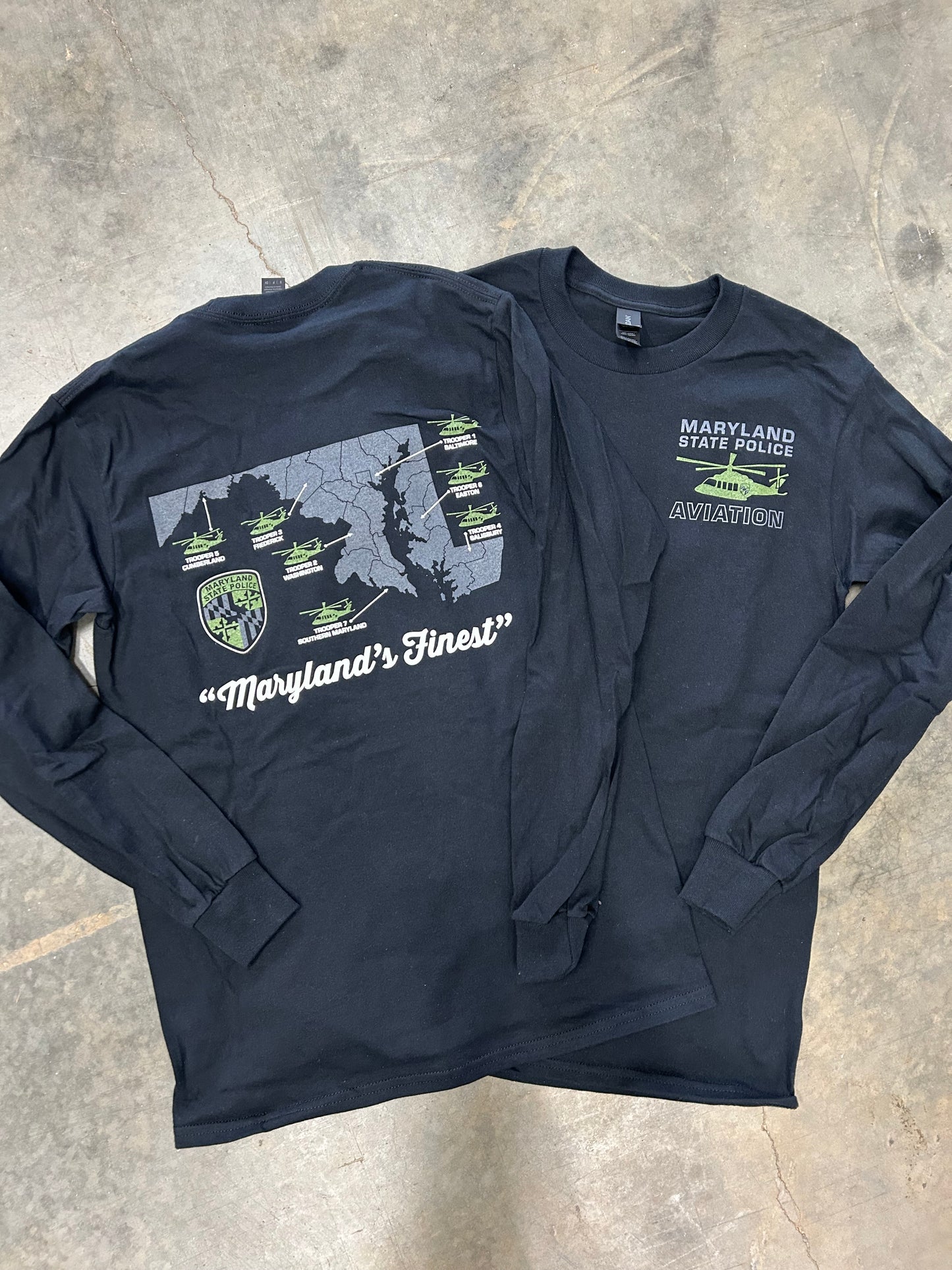 MSP Aviation Map Long Sleeve Tee
